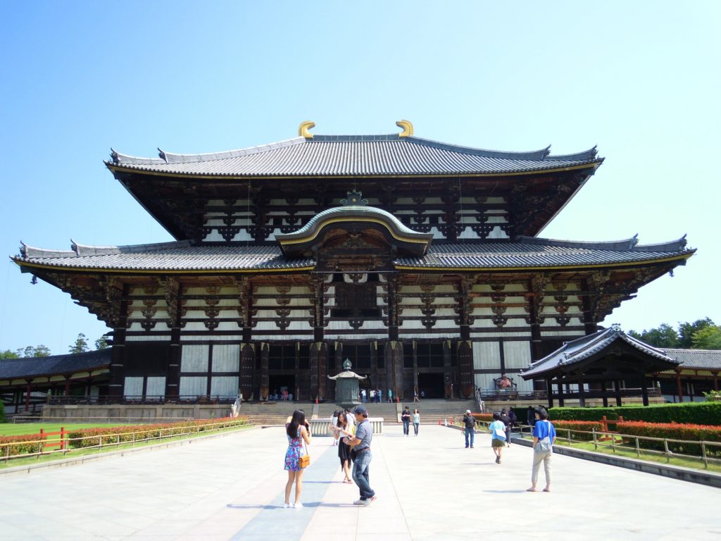 The historical and grand Todaiji temple in Nara