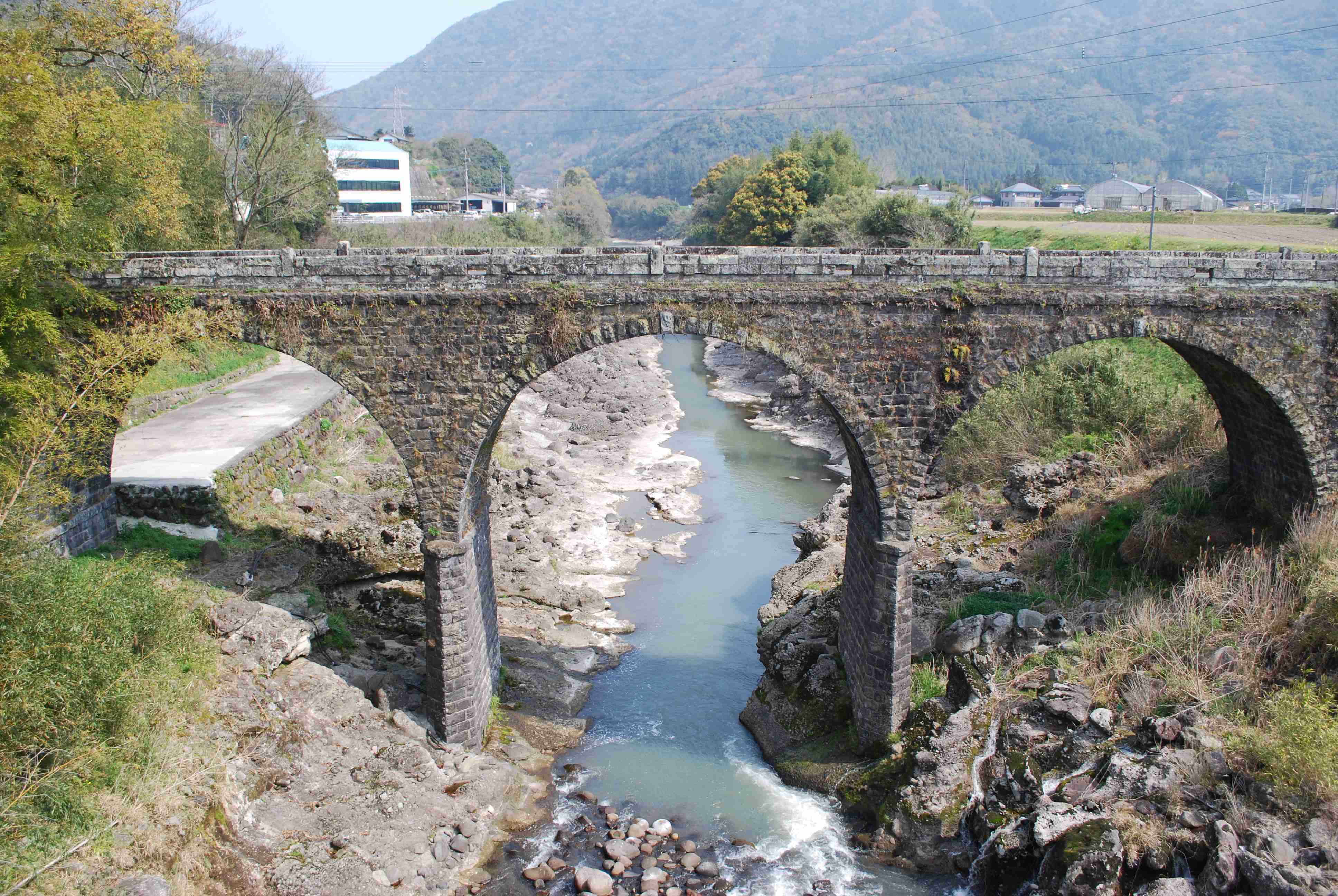 The Toriibashi stone bridge in Innaimachi nearby Usa