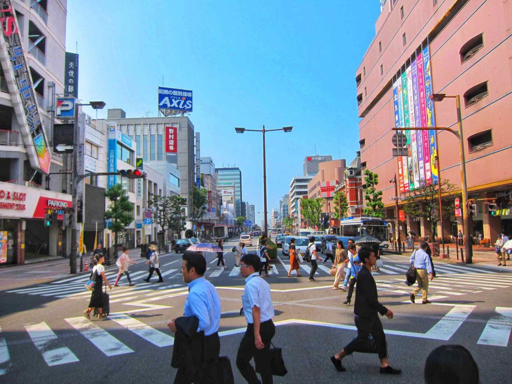 The city center of Oita