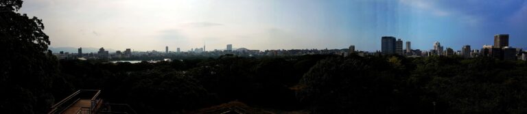 Panorama Fukuoka Castle keep