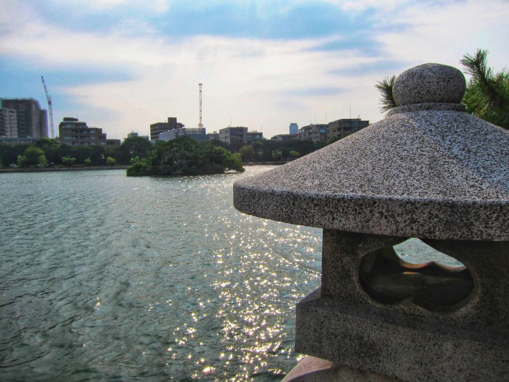 Ohori Park stone lantern