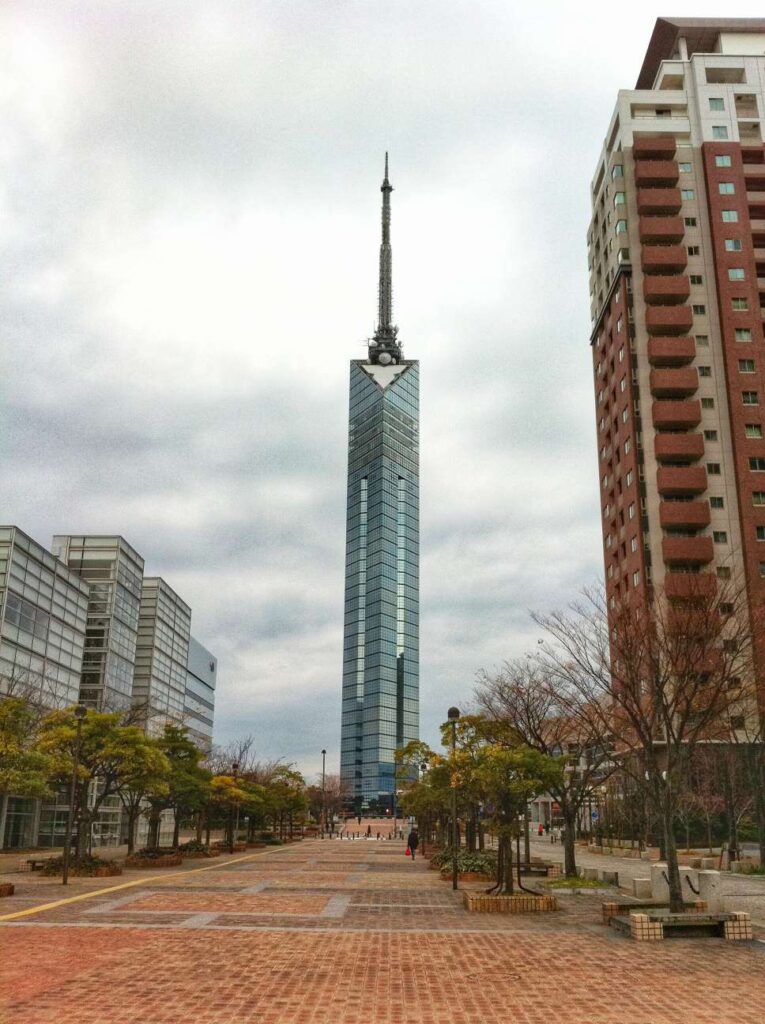 Fukuoka Tower from far away