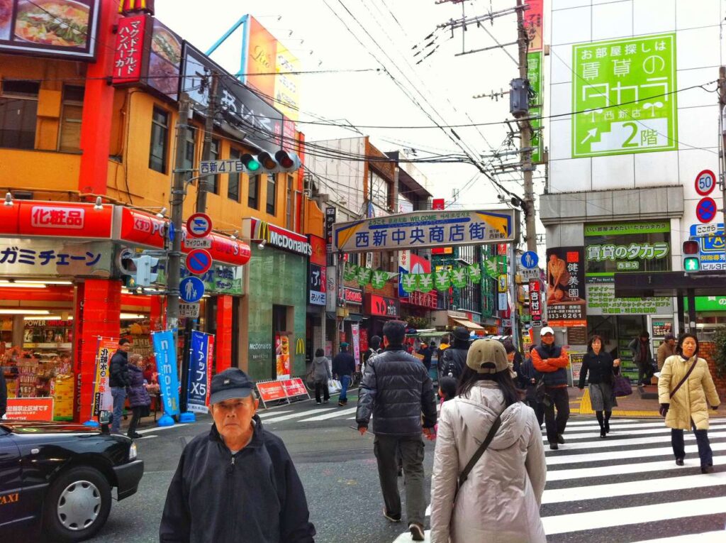 Street near Nishijin Station