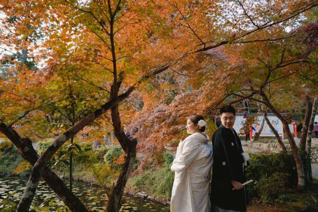 Oharano shrine autumn scenery